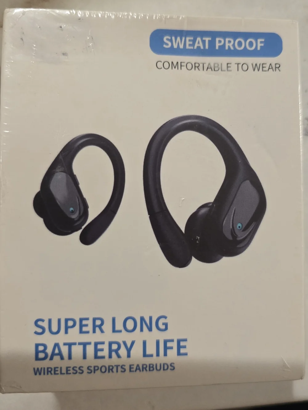 Wireless Sports Earbuds - Black Sweat-Proof Design